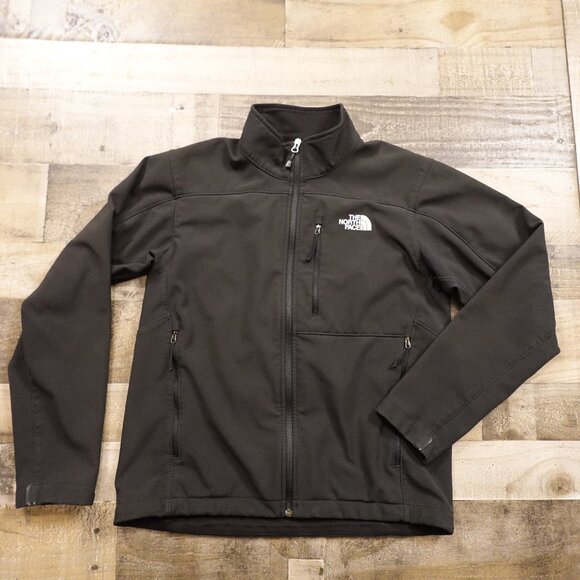 The North Face Apex Softshell Jacket Men’s Medium Black Windproof Outdoor - Picture 1 of 14